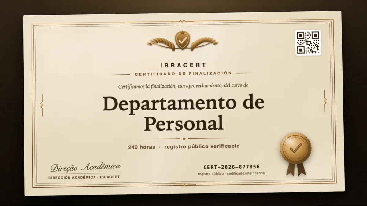 Portada del curso Departamento de Personal