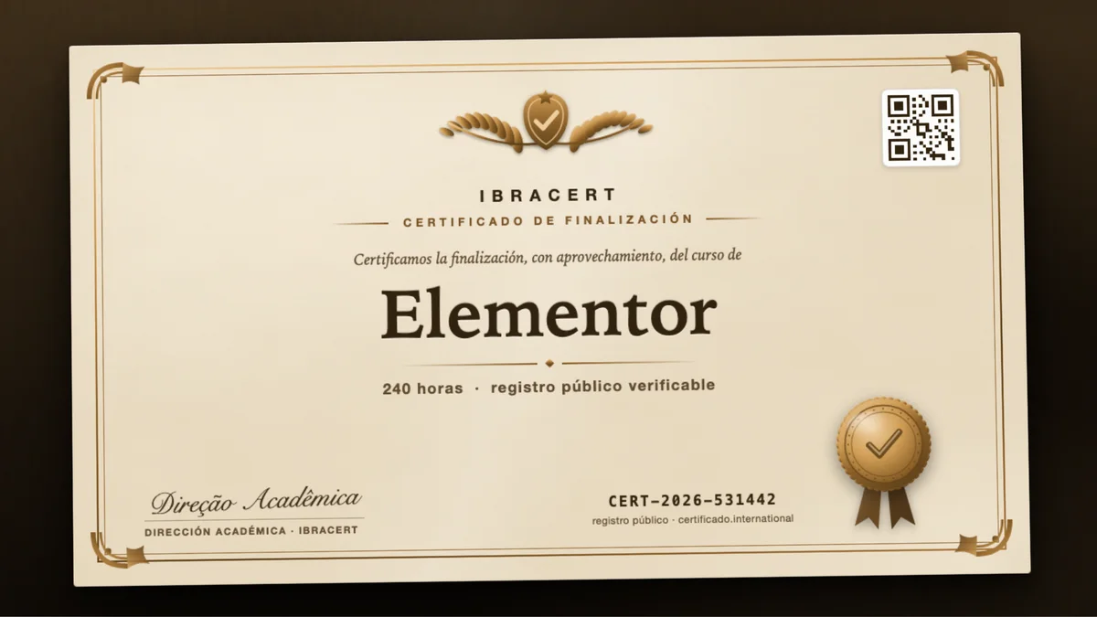 Portada del curso Elementor
