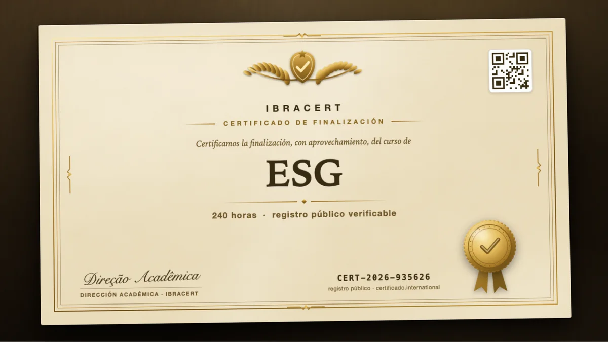 Portada del curso ESG
