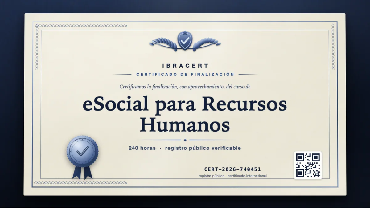 Portada del curso eSocial para Recursos Humanos