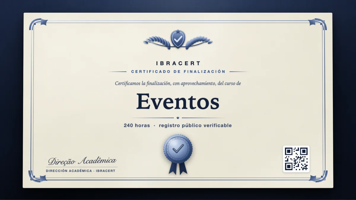 Portada del curso Eventos