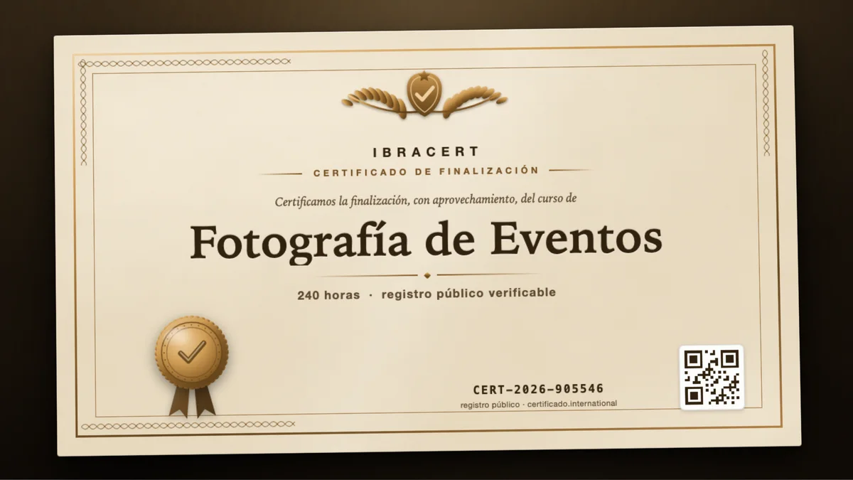 Portada del curso Fotografía de Eventos