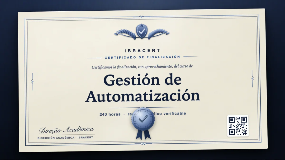 Portada del curso Gestión de Automatización