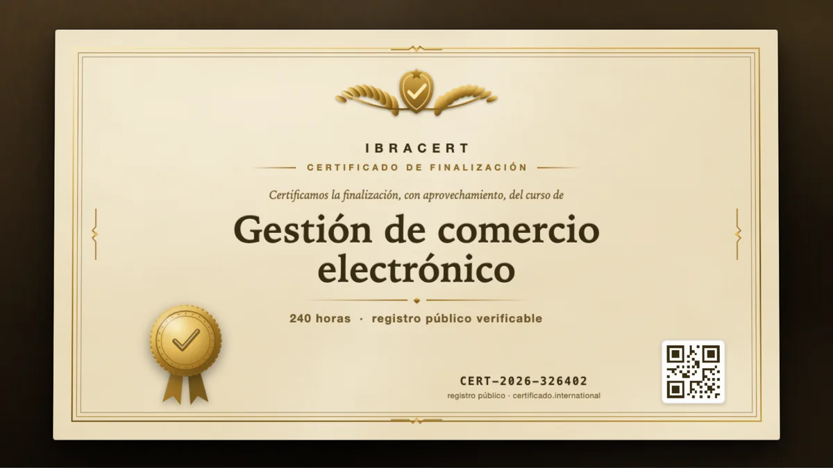 Portada del curso Gestión de comercio electrónico