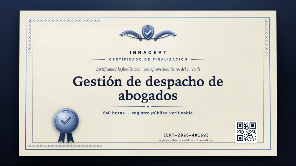 Portada del curso Gestión de despacho de abogados