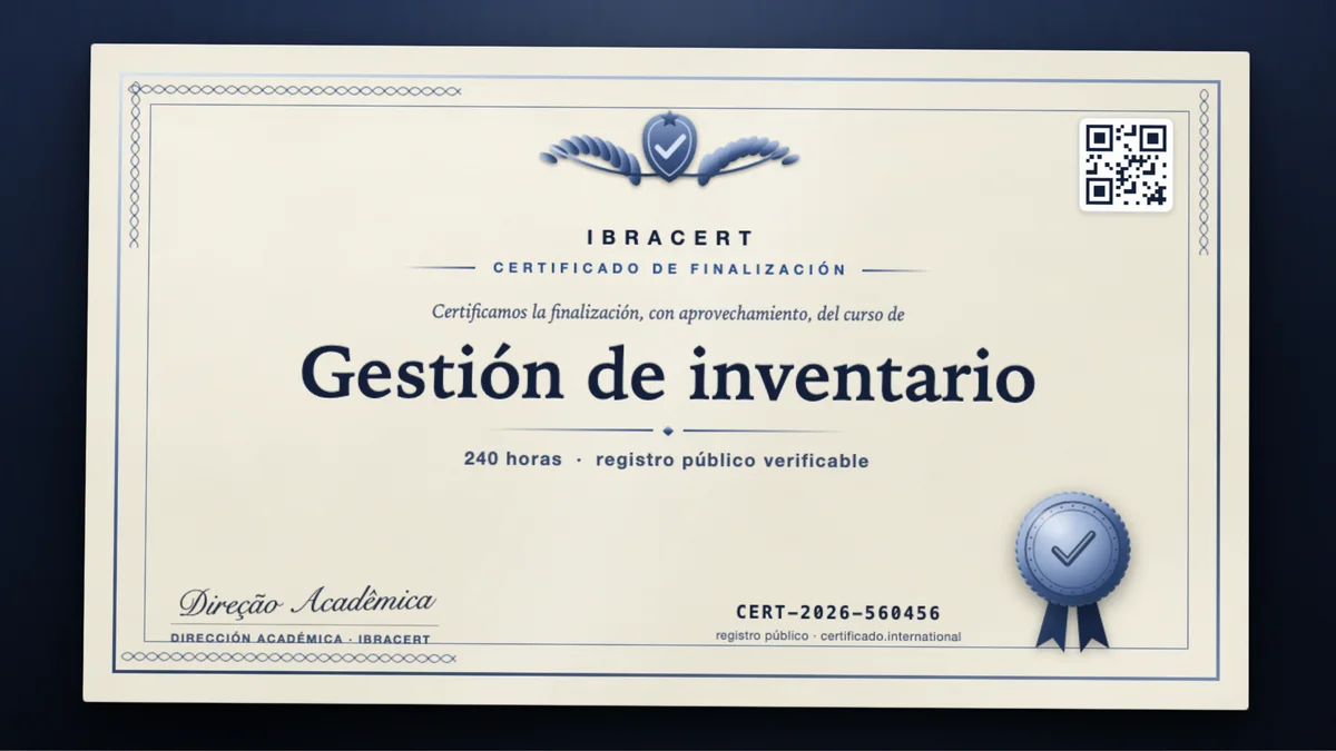 Portada del curso Gestión de inventario