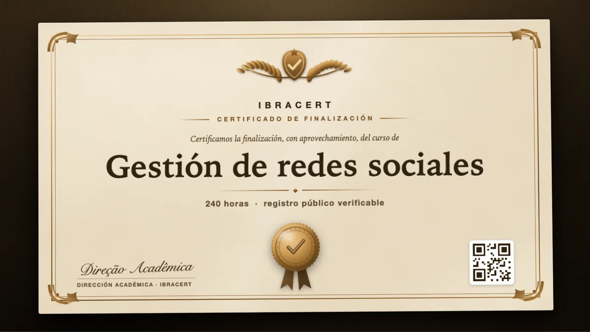 Portada del curso Gestión de redes sociales