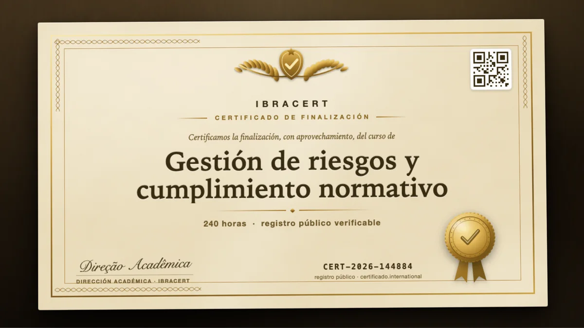 Portada del curso Gestión de riesgos y cumplimiento normativo