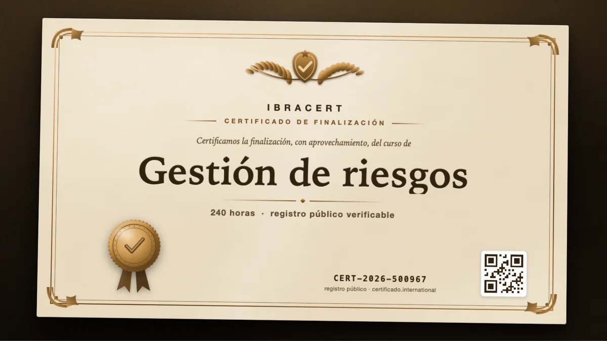 Portada del curso Gestión de riesgos