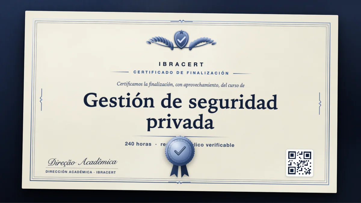Portada del curso Gestión de seguridad privada