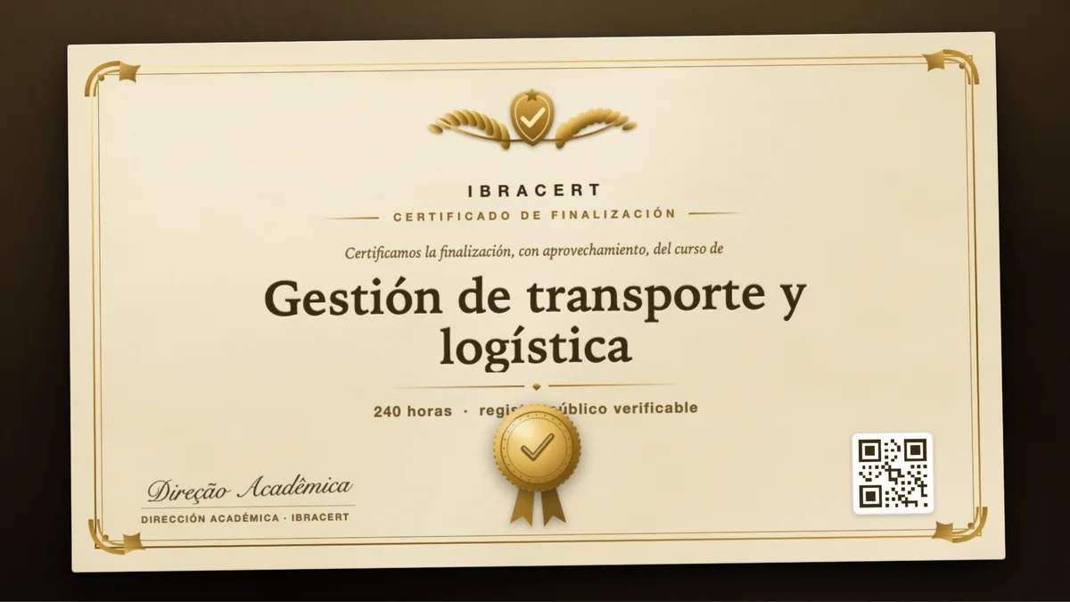 Portada del curso Gestión de transporte y logística