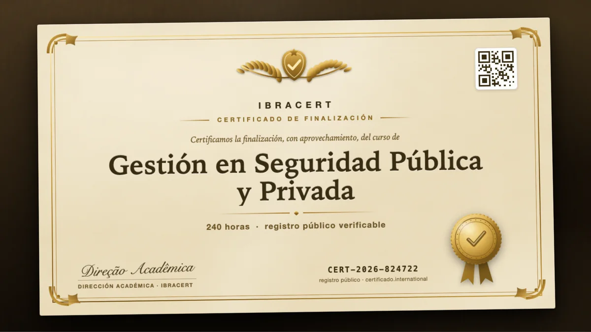 Portada del curso Gestión en Seguridad Pública y Privada