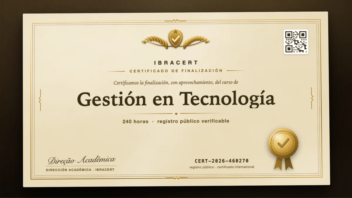 Portada del curso Gestión en Tecnología