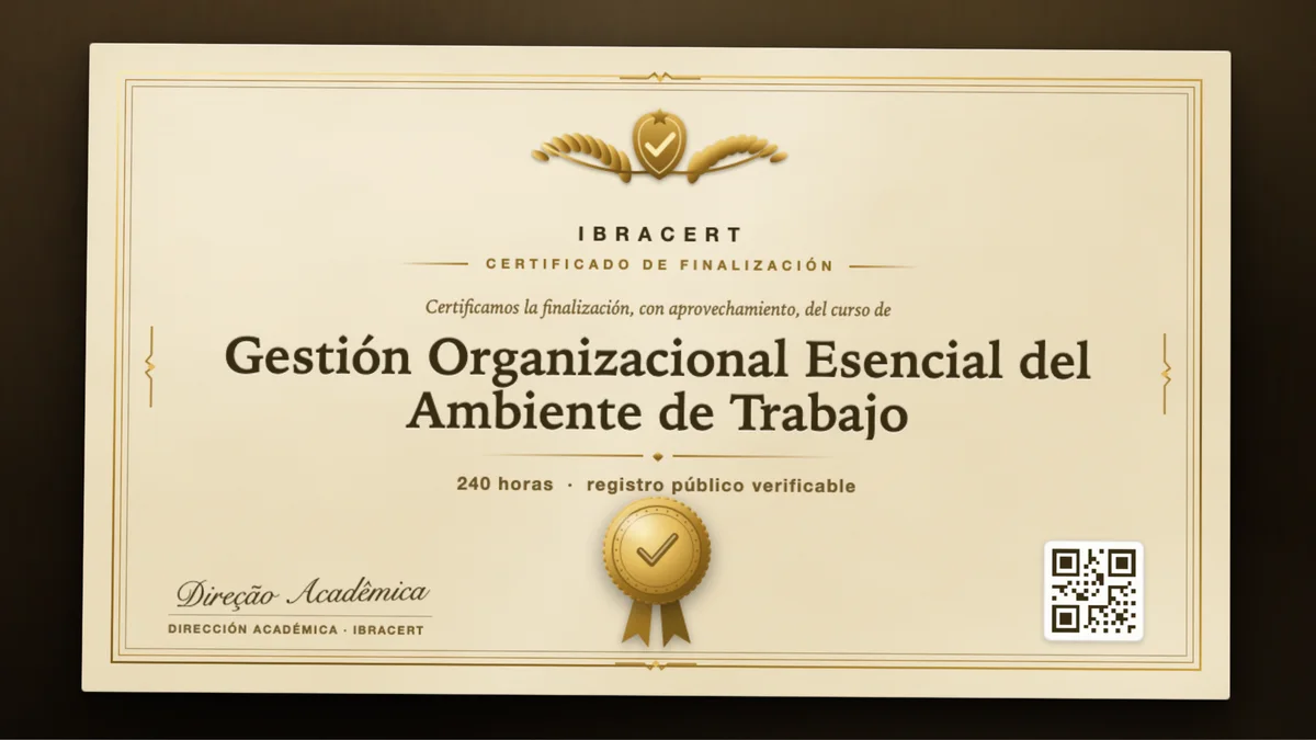 Portada del curso Gestión Organizacional Esencial del Ambiente de Trabajo
