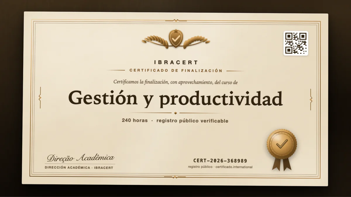 Portada del curso Gestión y productividad