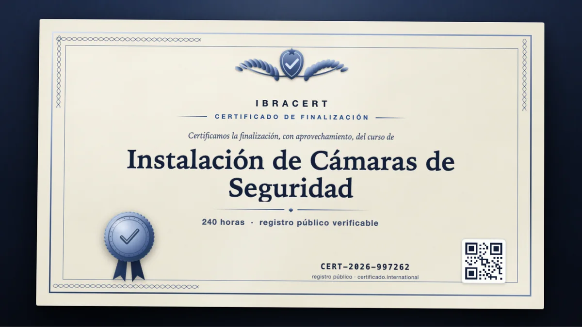 Portada del curso Instalación de Cámaras de Seguridad