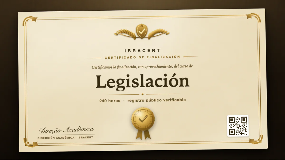 Portada del curso Legislación