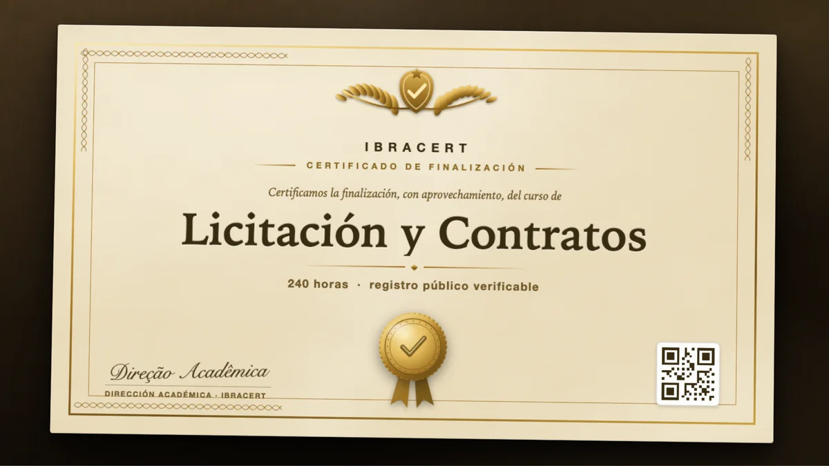Portada del curso Licitación y Contratos