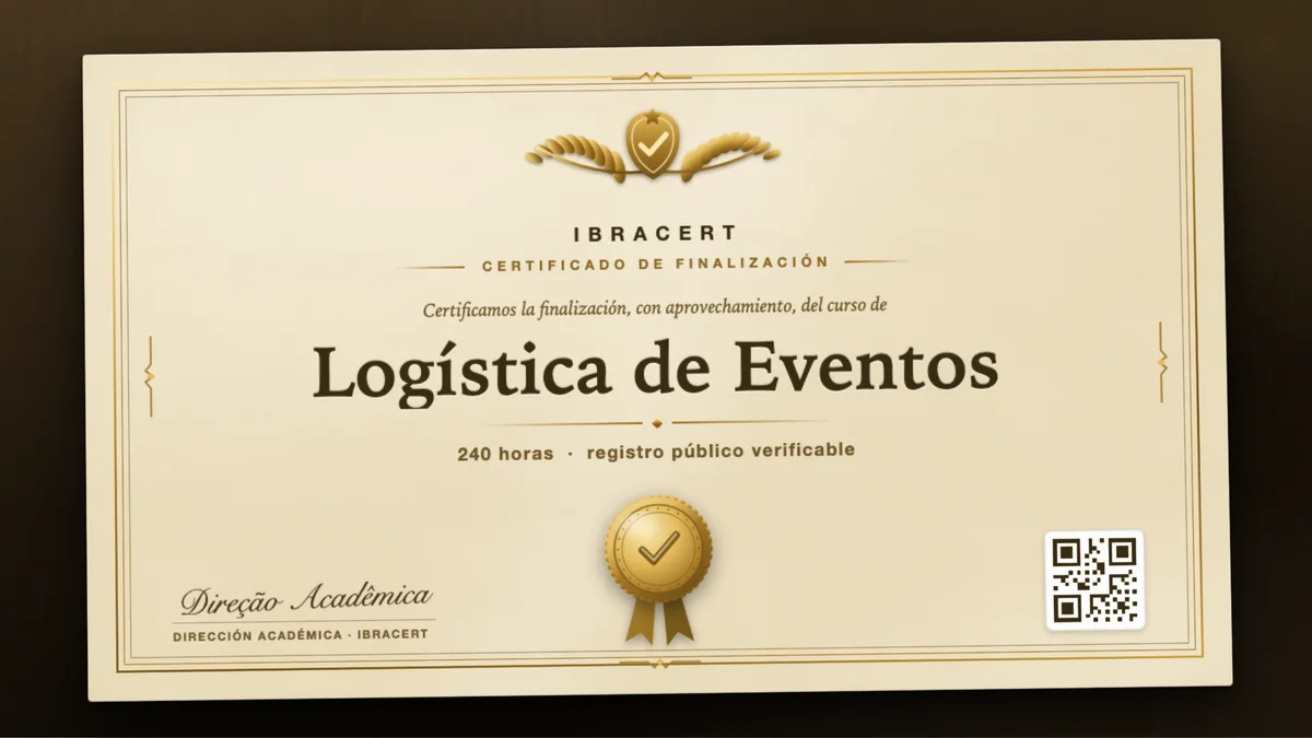 Portada del curso Logística de Eventos