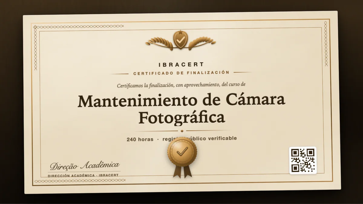 Portada del curso Mantenimiento de Cámara Fotográfica