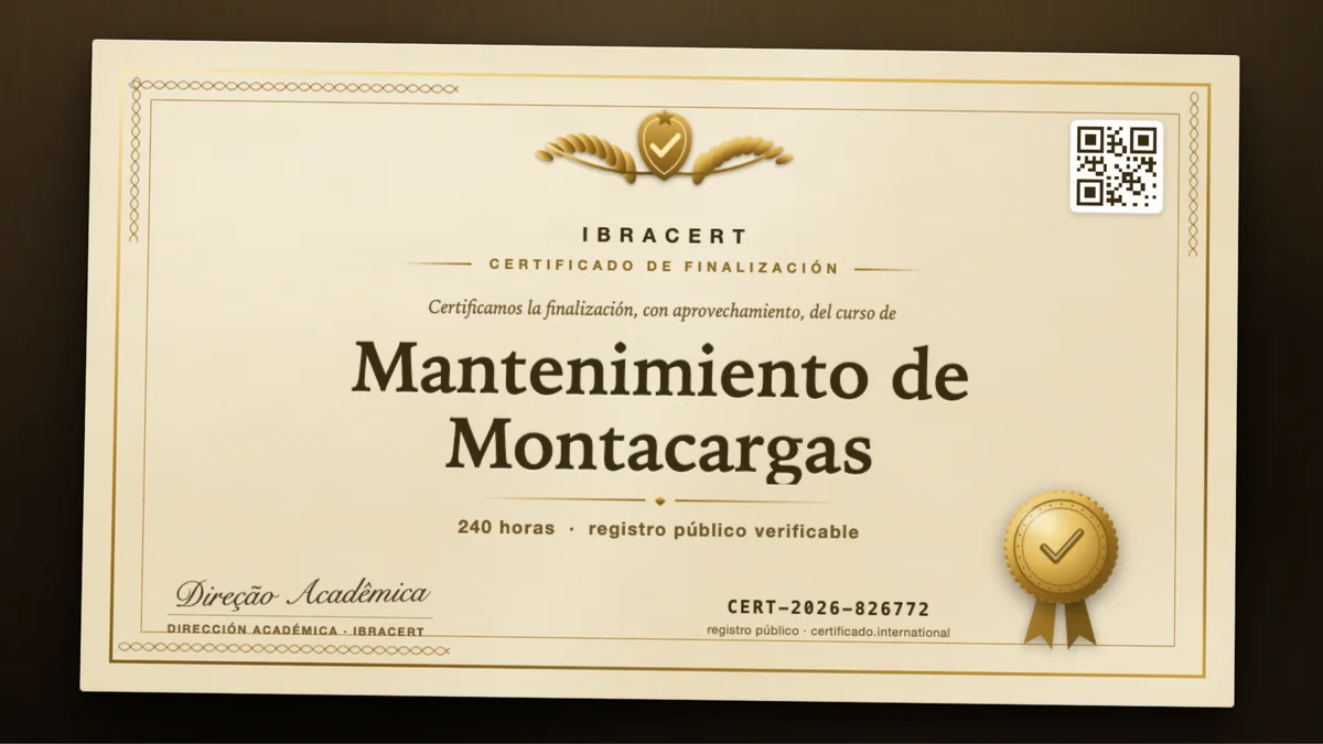 Portada del curso Mantenimiento de Montacargas