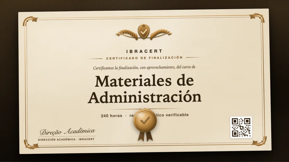 Portada del curso Materiales de Administración
