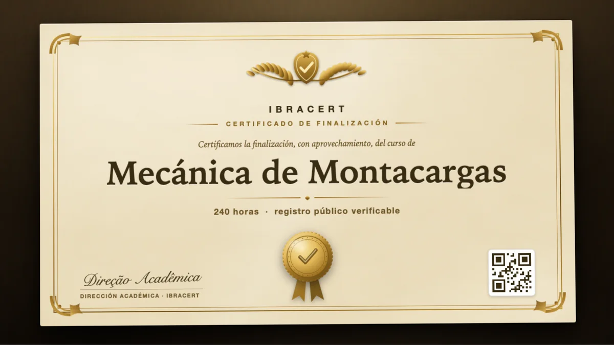 Portada del curso Mecánica de Montacargas