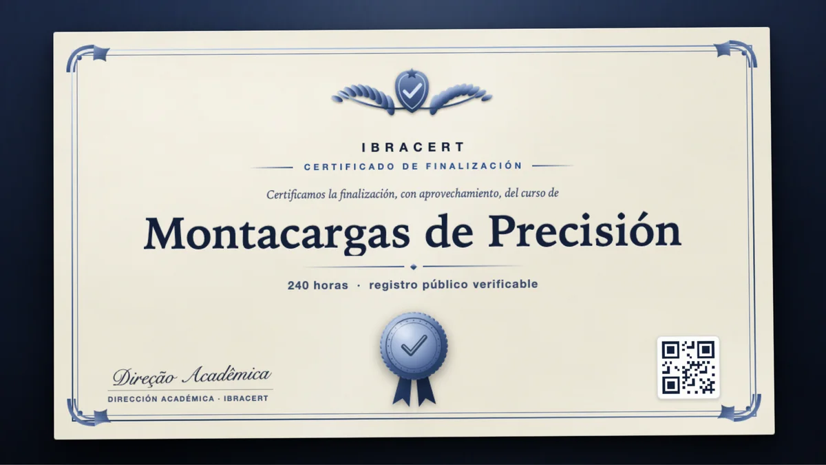 Portada del curso Montacargas de Precisión