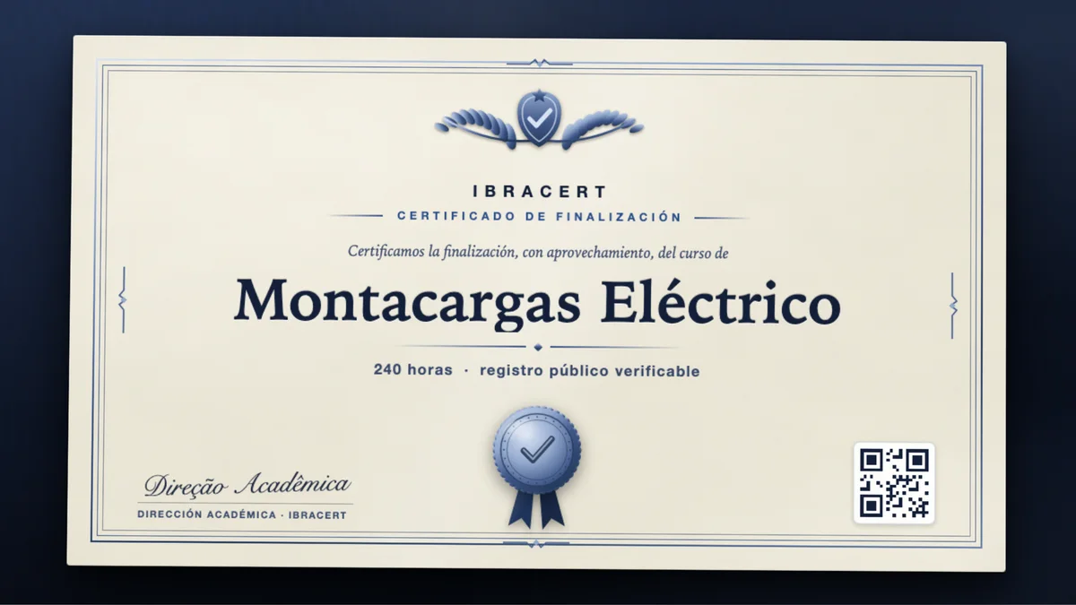 Portada del curso Montacargas Eléctrico