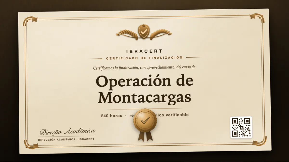 Portada del curso Operación de Montacargas