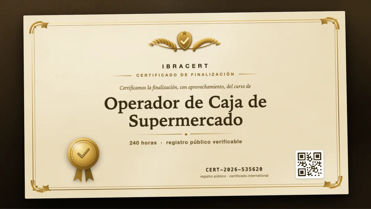 Portada del curso Operador de Caja de Supermercado