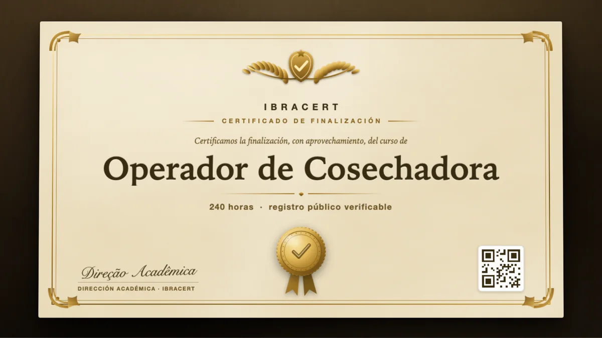 Portada del curso Operador de Cosechadora