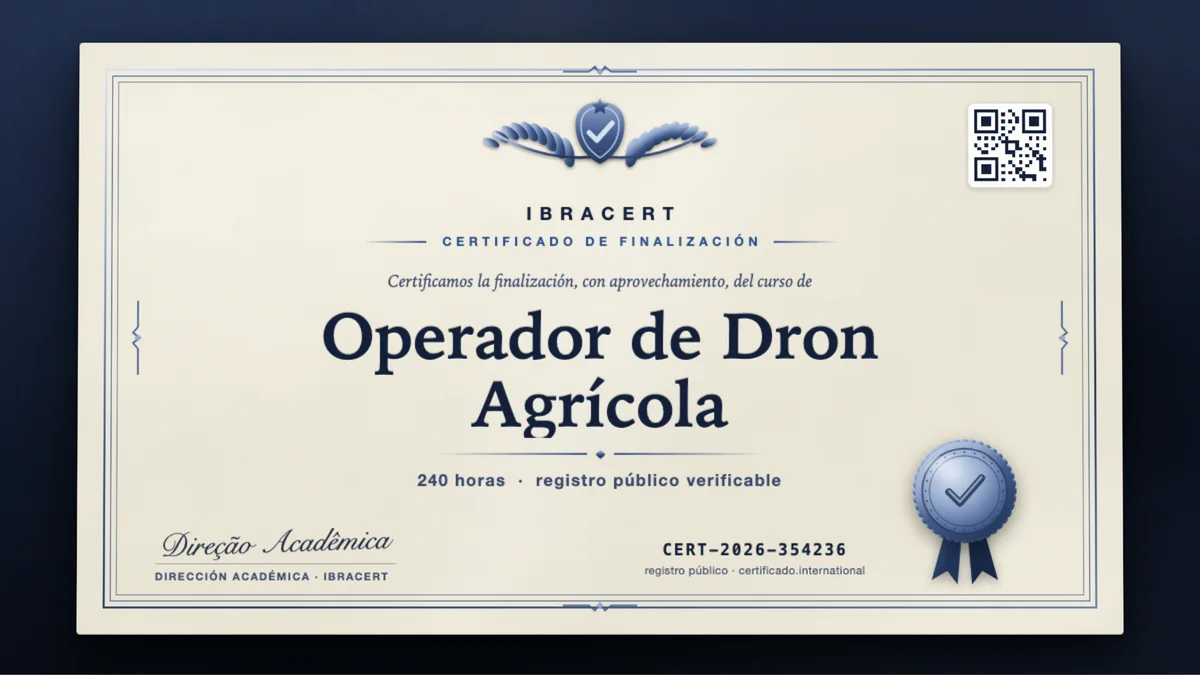 Portada del curso Operador de Dron Agrícola