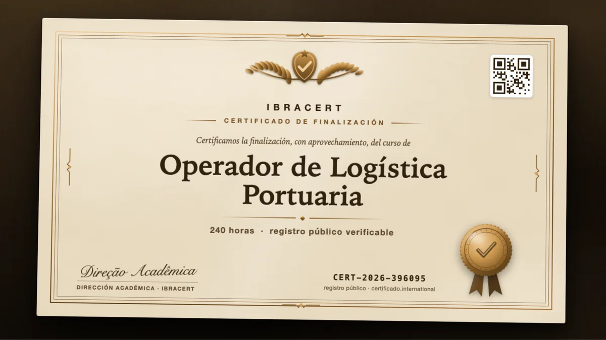 Portada del curso Operador de Logística Portuaria