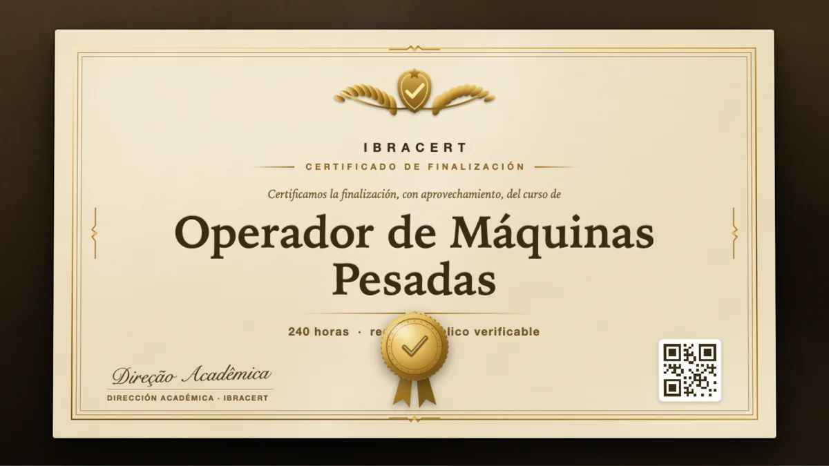 Portada del curso Operador de Máquinas Pesadas