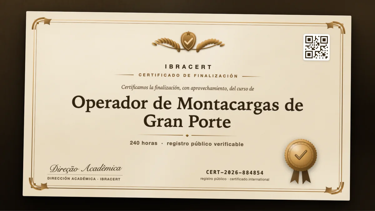 Portada del curso Operador de Montacargas de Gran Porte