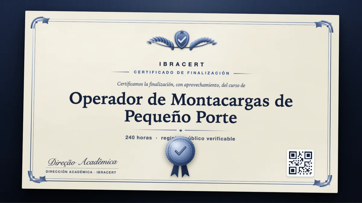 Portada del curso Operador de Montacargas de Pequeño Porte