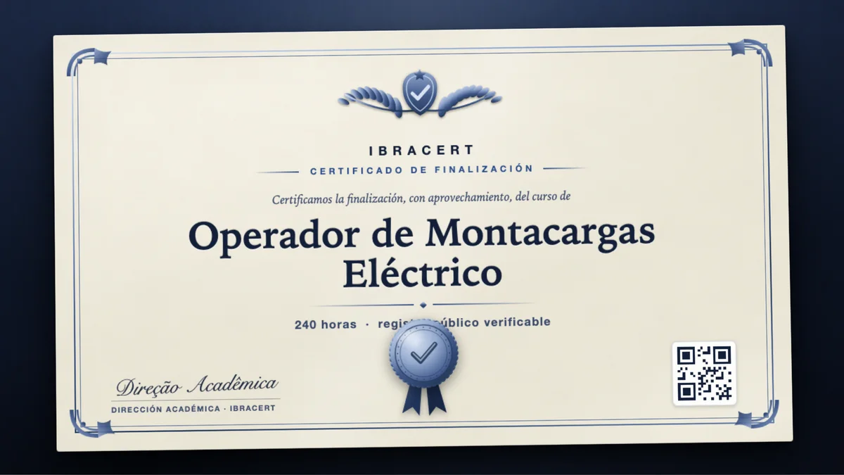 Portada del curso Operador de Montacargas Eléctrico