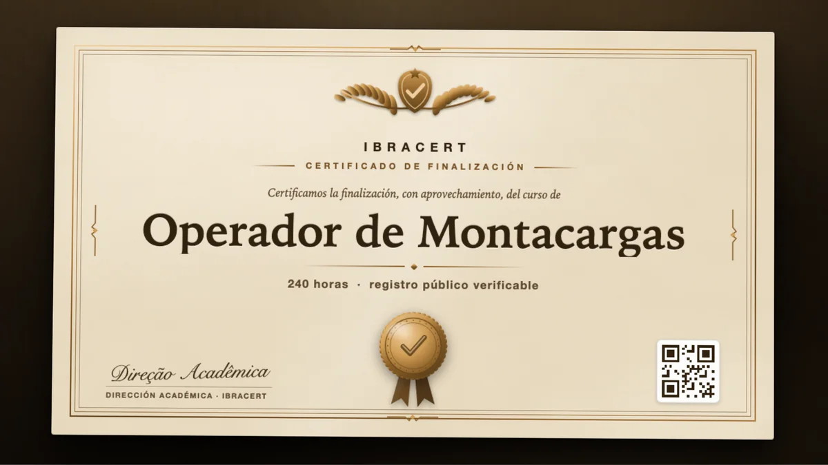 Portada del curso Operador de Montacargas