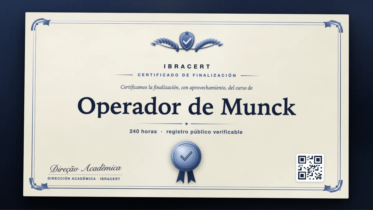Portada del curso Operador de Munck