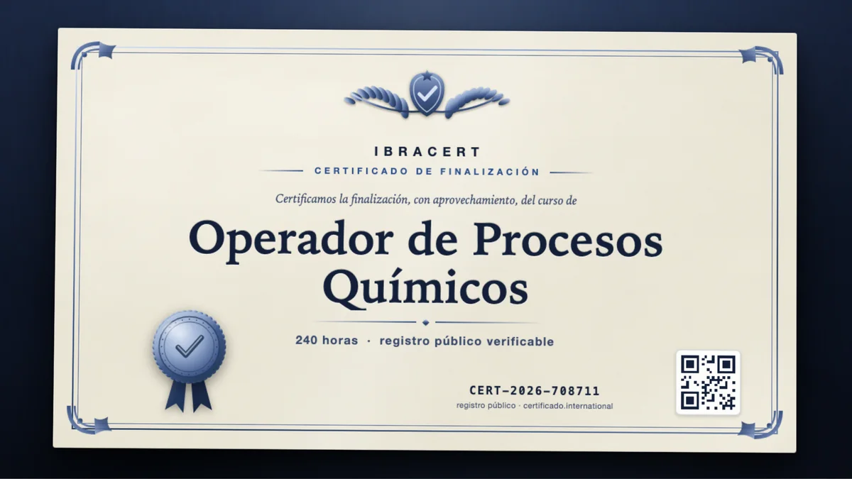 Portada del curso Operador de Procesos Químicos