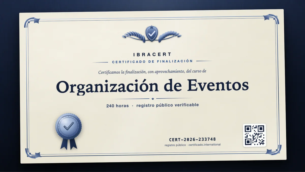 Portada del curso Organización de Eventos