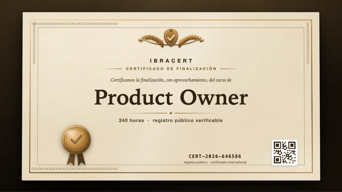 Portada del curso Product Owner