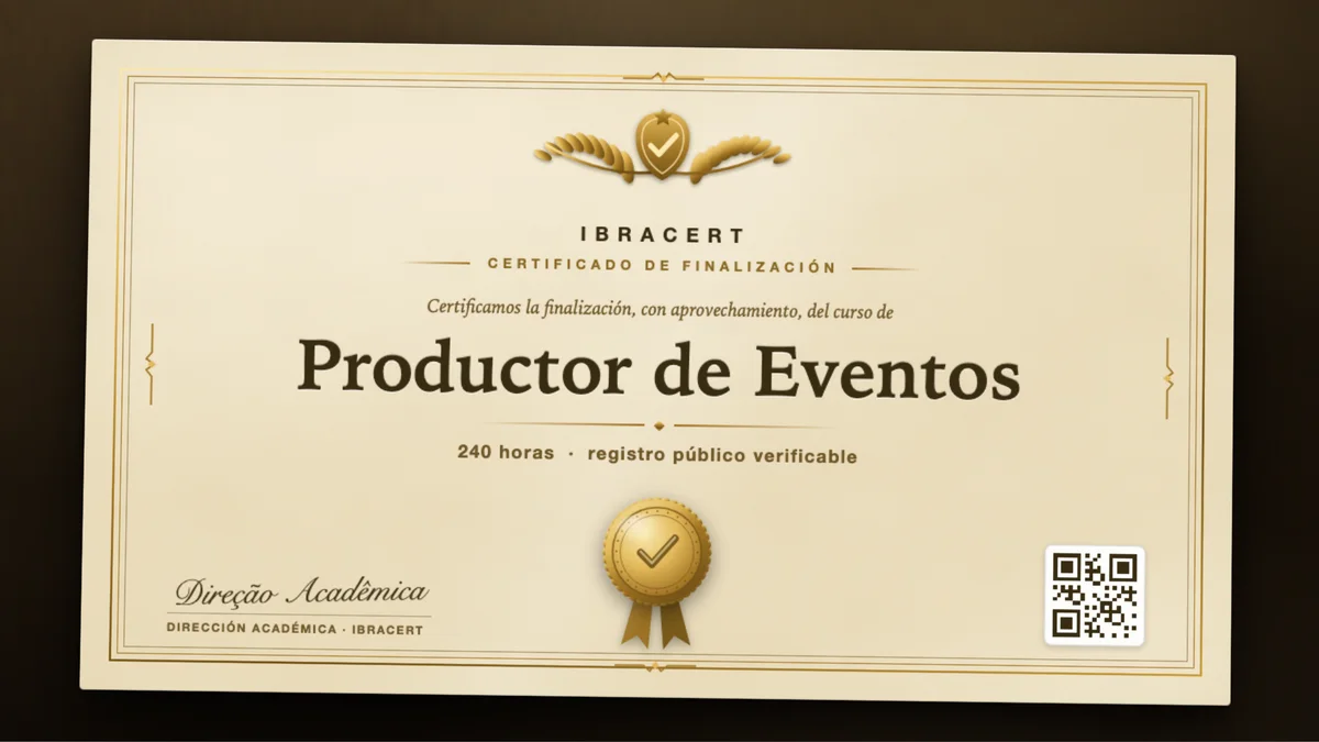 Portada del curso Productor de Eventos