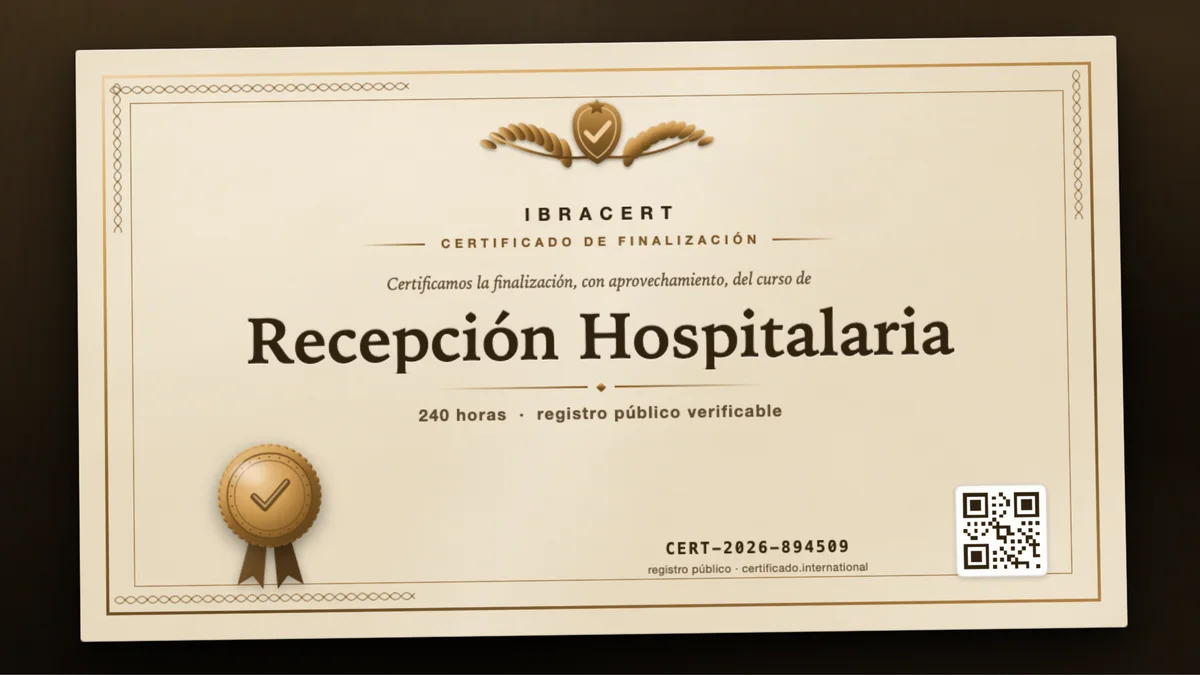 Portada del curso Recepción Hospitalaria