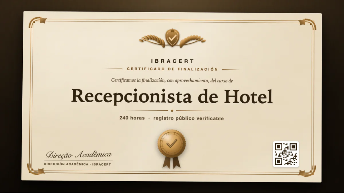 Portada del curso Recepcionista de Hotel