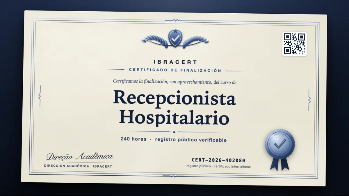 Portada del curso Recepcionista Hospitalario