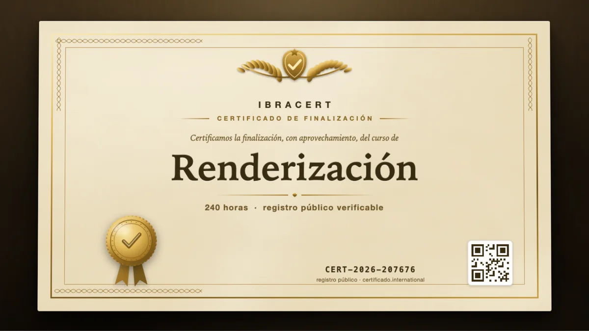 Portada del curso Renderización