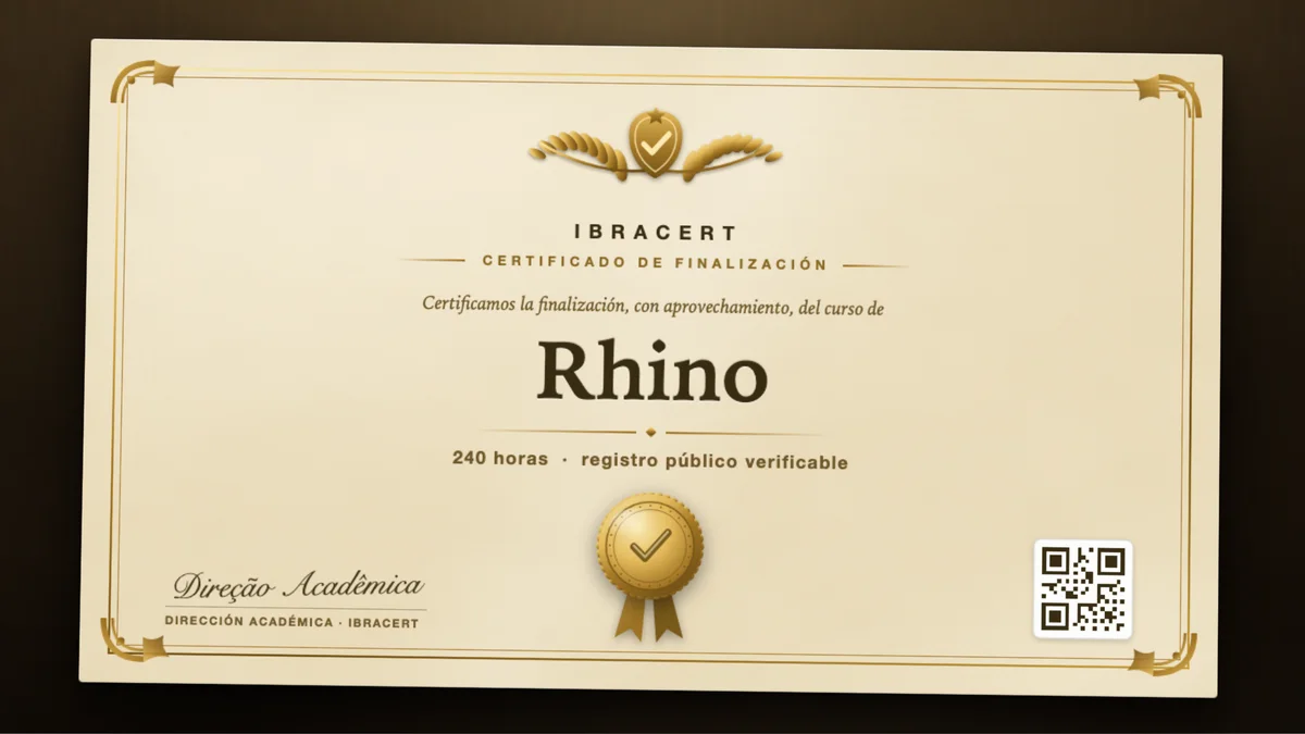 Portada del curso Rhino