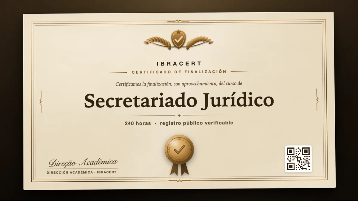 Portada del curso Secretariado Jurídico